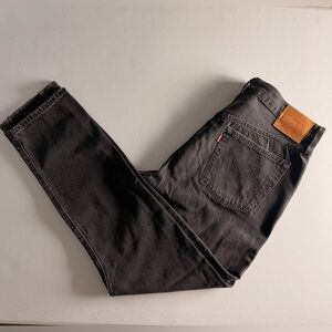 Levis 501S Black Premium Women's High Rise Skinny Jeans Fitted Denim Size 30/28